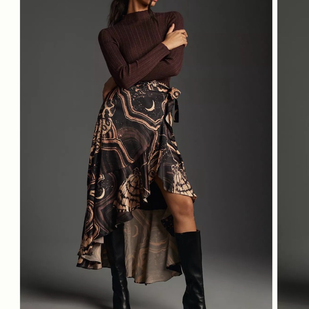 Maeve Ruffled Wrap Maxi Skirt